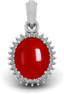 Oval Cut Birthstone Silver Plated Pendant Necklace For Women And Girl