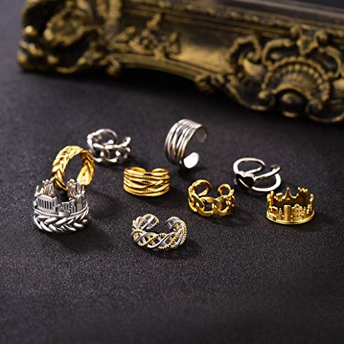 Sterling Silver Stackable Knuckle Ring, 5MM/10MM/15MM Open Band Ring for Women Men Girls Minimalist Jewelry Personalized Custom Rings(Send Gift Box)