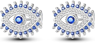 NARMO 925 Sterling Silver Stud Earrings for Women Star Stud Moon Earrings Sunflower Earrings Tiny Small Evil Eyes Stud Earrings for Girls Hypoallergenic Earrings