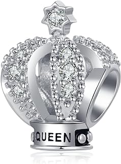 TGLS Princess Queen Crown Charm Compatible With Pandora Bracelets Jewelry Birthday Gifts for Mother Girlfriend Daughter Her Women