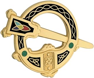Solvar Gold Plated Tara Brooch - Black