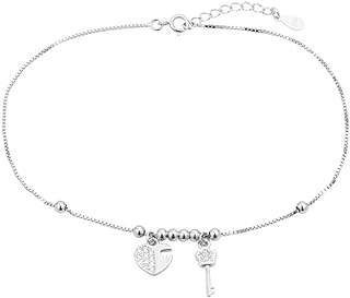 ShinyJewelry Sterling Silver Heart Anklet Ankle Bracelets For Women Girls