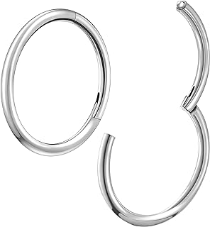 Landorilo Surgical Steel Nose Rings Hoops Hypoallergenic Piercing Jewelry