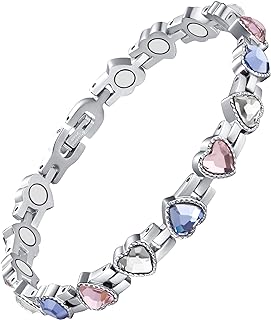 Magnetic Clasp Titanium Steel Box Chain Bracelet for Women: Therapeutic Neodymium Magnets - Weight Loss & Health Healing Jewelry Gift