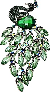 EVER FAITH Women's Rhinestone Crystal Elegant Party Peacock Bird Brooch