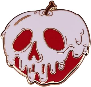 Skull Face Poison Apple Brooch Ghost Skull Enamel Pin Cute Cartoon Enamel Brooch Pin Specter Gothic Badge Accessory Gift for Backpacks Badges Hats Bags
