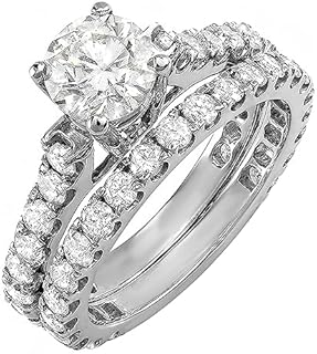 Dazzlingrock Collection 1.50 Carat (ctw) 14K Round White Diamond Ladies Semi Mount Engagement Ring Set 1 1/2 CT, White Gold