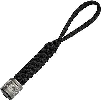 MecArmy FFT EDC Titanium Bead Paracord Bracelet in Silver or Black with Woven Free Paracord - Lightweight and Rugged with Industrial Design