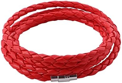 Weiy Leather Braided Bracelet Cuff Wristband Woven Wrap Bracelet Vintage Cuff Bracelet Friendship Couple Bracelet for Men Women