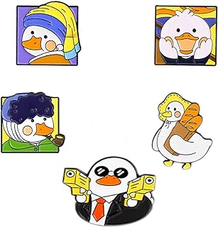 Cute Duck Enamel Brooch Pins Funny Animal Anime Cartoon Brooches Pins Kawaii Nature Outdoors Lapel Badge Brooch Pins for Lanyards Backpacks Clothes Hats Jackets