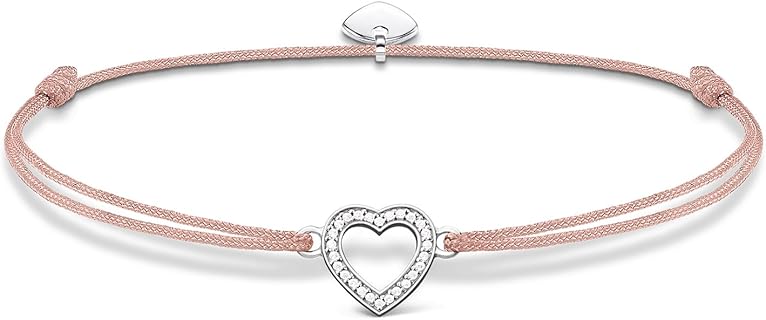 Thomas Sabo Damen Armband 925er Sterlingsilber mit Zirkonia, längenverstellbar und einzigartig designt – ideal kombiniert mit Armreifen oder Freundschaftsarmbändern. Perfekt als Geschenk