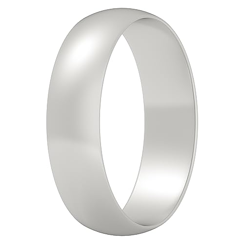 ThunderFit Silicone Wedding Ring for Men & Women - Rubber Engagement Band | Width Men 8.0mm - Women 5.5mm | Thickness Men 2.0mm - Women 1.5mm