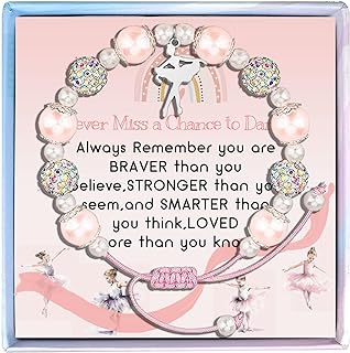 Lobster Claw Clasp Dance Charm Bracelet with Bead Chain for Girls, No Gem, Ballet Dance Shape, Inspiring Dance Lover's Gift by MollyQueen