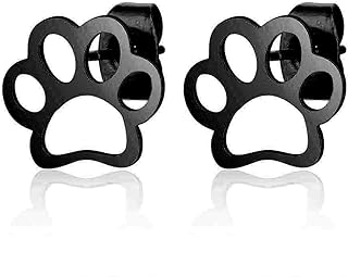 Delicate Zinc Paw Stud Earrings with French Wire Back for Women and Teen Girls - Trendy Pet-inspired Design for Everyday and Special Occasions