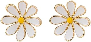 Daisy Flower Stud Earrings.Cute Chrysanthemum Dangle Earring Little Sun Flower Drop Earring for Women Girl's Jewelry