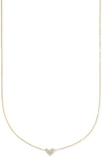 Kendra Scott White Diamond Heart Pendant Necklace in 14k Gold, Fine Jewelry for Women