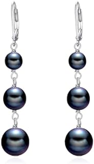 Natural Gemstone Earrings Sterling Silver Handmade Gemstone Ball Dangle Drop Earrings Jewelry Gifts for Women Mom Wife