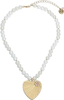 Betsey Johnson Womens Mixed Charm Pendant Necklace
