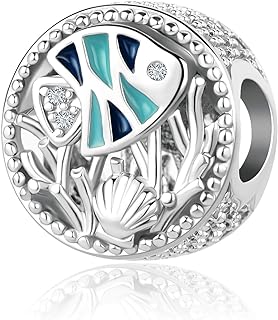 TGLS Women Girls Ocean Series Wonderful Underwater World Starfish Sea Shell Turtle and Fish Charms Compatible With Pandora Charms Bracelets