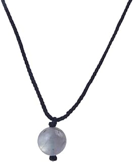 Corded Labradorite Bead Necklace with Small Pendant for Men & Women - Spiritual Birthstone Jewelry with Healing Stone Design