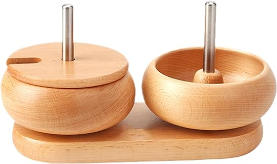 Stainless Steel MegaCast Bead Spinner Bracelet Making Kit with Wooden Bead Bowls and Fine Point Needles for Jewelry Makers - DIY Necklace, Anklet, and Waist Beads Creation