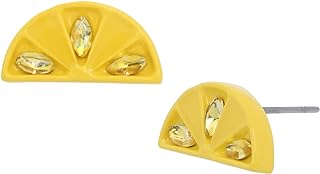 Betsey Johnson Womens Lemon Stud Earrings