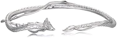 Dragon Bracelet for Women and Girls, Silver Bangles for Women, Dragon Charms for Bracelets, Silver Cuff Bracelets for Women, Dragon Bangle Bracelets for Women, Dragon Charm Jewelry Gift