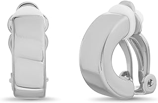 Nautica 14K Gold Plated Alloy Clip On Huggie Hoop Earrings for Women