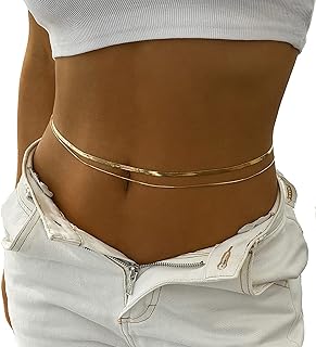 Elegant Gold Waist Body Chain with Lobster Clasp for Women, Alloy Double Layer Thin Bikini Belt, Summer Beach and Party Accessory