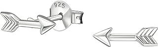 SAE99 Arrow .925 Sterling-Silver Very Very Tiny Stud Earrings, Minimalist Dainty Earrings, 2nd Ear Piercing (Hypoallergenic)