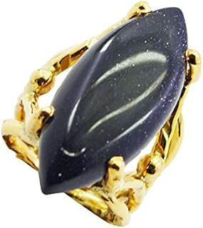 Sunstone Gold Plated Wedding Ring for Women Prong Style Jewelry Size 4,5,6,7,8,9,10,11,12