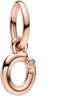 BEEUVIP Rose Gold 26 Letter Charms,925 Sterling Silver Letter Charms for Pandora Bracelets Alphabet Initial Beads Jewelry Gift for Women
