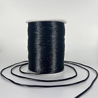 2 mm 330 Feet Satin Nylon Cord String for Jewelry Making Bracelet Necklaces Beading Thread Rattail Macrame Kumihimo Chinese Knot Craft