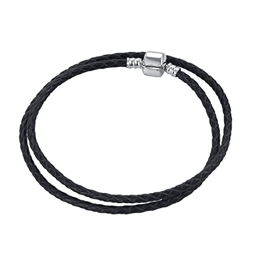 QeenseKc 3mm Snake Chain Charm Bracelets Silver Plated with Lobster Clasp Figaro Extender Chain Fits Pandora All Chamilia Troll Biagi Bead 16cm-26cm Available