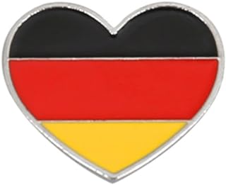 Heart-shaped Germany National Flag Enamel Pin and the Germans Badge Brooch For Backpack and Coat