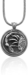 BySilverStone Jewelry - Scorpio Handmade Sterling Silver Charm Necklace, Scorpion Zodiac Sign Jewelry, Astrology Pendant, Horoscope Necklace, Scorpio Birthday Gift
