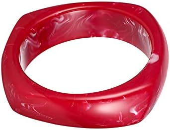 Colorful Acrylic Resin Bangle Bracelet Tortoiseshell Acetate Plate Cuff Bracelet Wristbands Retro Wide Irregular Geometric Plastic Bracelet for Women Girl Jewelry