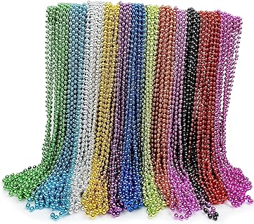 GiftExpress 288 pack Mardi Gras Beads Bulk, Mardi Gras Beads Necklaces Assortment, Throw Beads in Bulk, Gasparilla beads