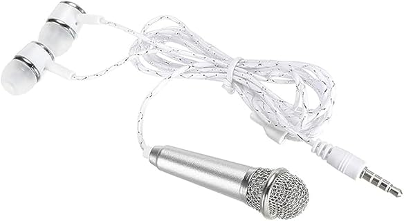 ZOMKIFA Casque Microphone pour Smartphone avec Prise Audio 3.5mm et Matériau en Alliage Léger, Idéal pour Karaoké, Enregistrement et Podcast à Domicile