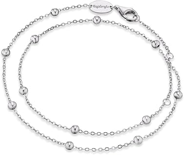 Engelsrufer Damen Armband aus Sterling Silber, doppelt gewickelte Perlen mit Karabinerverschluss, längenverstellbar und nickelfrei - ideal als Geschenk für besondere Anlässe