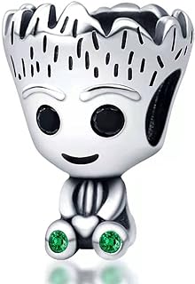 LONGLUCK 925 Sterling Silver Charms for Bracelets Necklaces Dangle Pendant With 5A Cubic Zirconias Bead Charm for Women DIY Jewelry for Girls