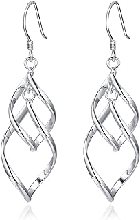 Sterling Silver Earrings Dangle Earrings Linear Drop Statement Earrings for Women