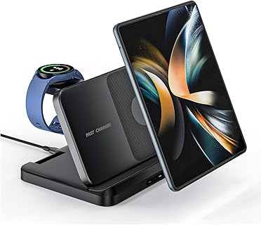 Nongxiang Chargeur Écouteurs Sans Fil pour Téléphone Cellulaire et Montre Connectée avec Charge Rapide USB Type C, Portatif pour Voyage, en Noir