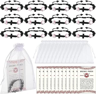 Stainless Steel Baseball Bead Bracelet Gift Set with Buckle, Designed for Boys & Girls, Bead Chain Design, Ideal Gift for Baseball Lovers