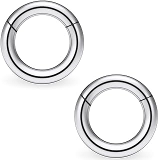 Vsnnsns Hinged Segment Clicker PA Rings Spring Action CBR Monster Screwball Rings Septum Nose Rings 316L Surgical Steel Internally Threaded 2G 4G 6G 8G Pierced Body Jewelry for Women Men