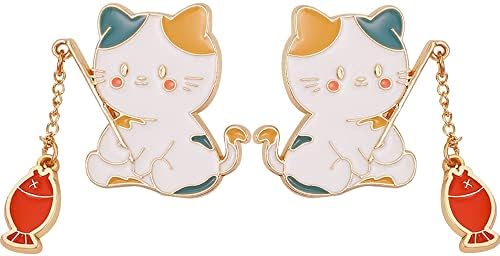 Cat Fishing Animal Earrings For Womens and Girls Super Cute Dangle Earrings