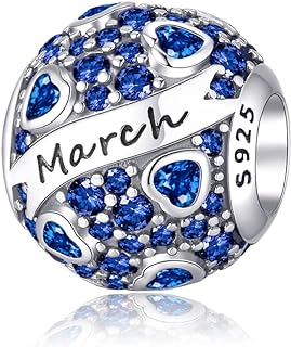 925 Sterling Silver Lobster Clasp Mother's Bracelets with Heart-Shaped Birthstone Charms and Cubic Zirconia Gems, Perfect Jewelry Gift for Mothers Day