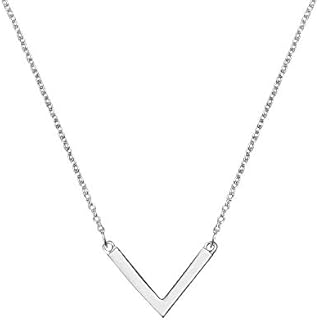 AeraVida Timeless and Classy Chevron V-Shaped Victory Charm .925 Sterling Silver Cable Chain Necklace for Military Inspired and Trendy Fashion Accessories with a Unique Minimalist Vibe