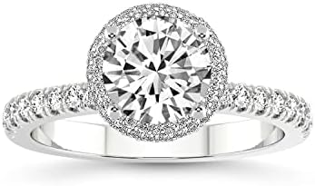 Amarya Secret Double Halo Engagement Ring - Lab Grown Cushion Cut Diamond with Gold Band - Sizes US 3-12 (14K/18K White, Yellow, or Rose Gold)