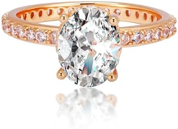 925 Sterling Silver Women Wedding Rings 2 Carat Oval Cut Moissanite Engagement Ring